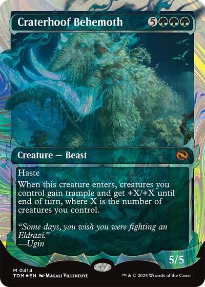 Craterhoof Behemoth (Showcase) (Halo Foil) (Tarkir: Dragonstorm) Near Mint Foil