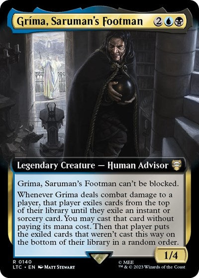 Grima, Saruman's Footman (Extended Art) (Commander: The Lord of the Rings: Tales of Middle-earth) Light Play