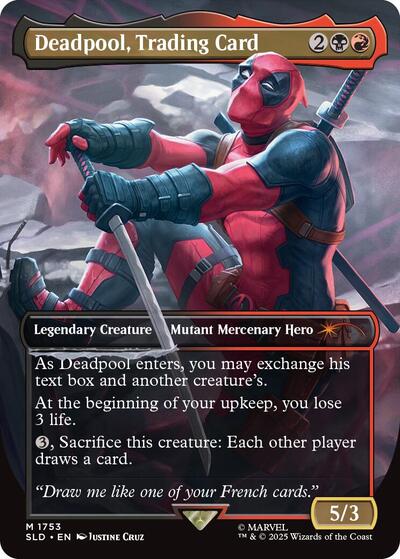 Deadpool, Trading Card (Secret Lair) Light Play