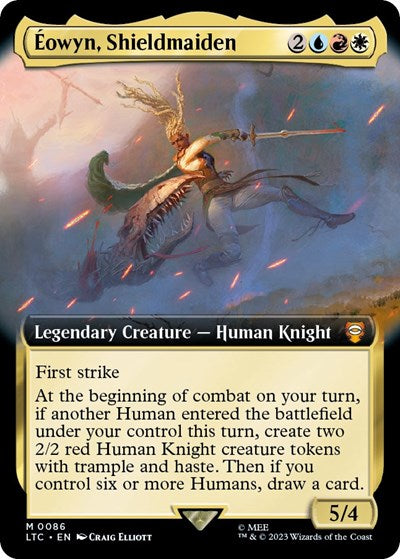 Eowyn, Shieldmaiden (Extended Art) (Commander: The Lord of the Rings: Tales of Middle-earth) Light Play Foil