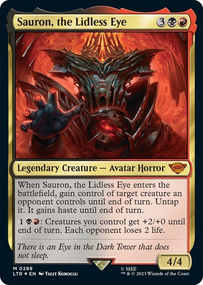 Sauron, the Lidless Eye (Universes Beyond: The Lord of the Rings: Tales of Middle-earth) Light Play Foil