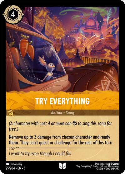 Try Everything (Shimmering Skies) Near Mint Cold Foil