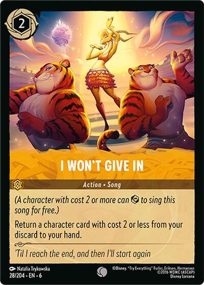I Won't Give In (Azurite Sea) Near Mint Cold Foil