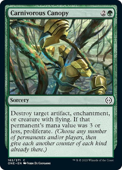 Carnivorous Canopy (Phyrexia: All Will Be One) Near Mint Foil