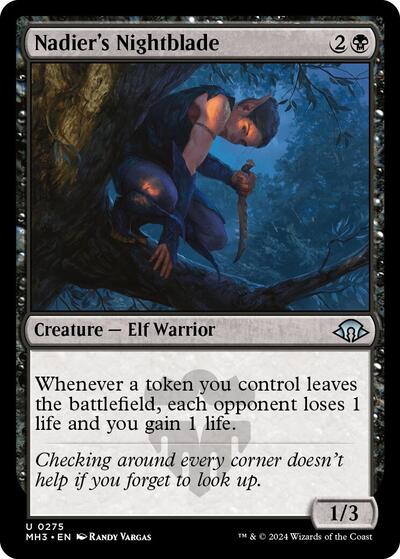 Nadier's Nightblade (Modern Horizons 3) Light Play Foil