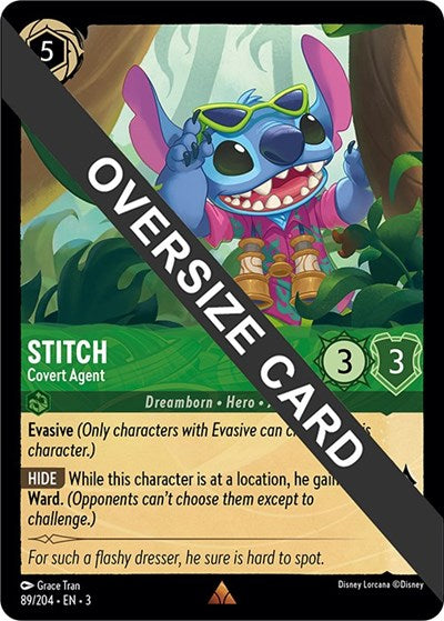 Stitch - Covert Agent (Oversized) (Into the Inklands) Near Mint Cold Foil