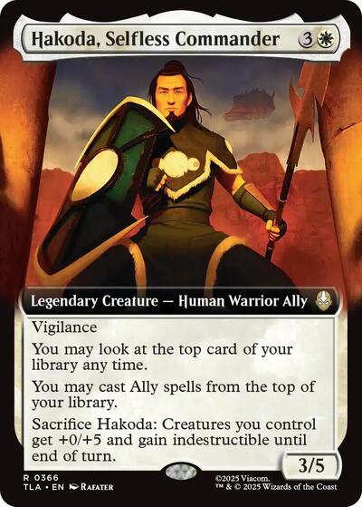 Hakoda, Selfless Commander (Extended Art) (Avatar: The Last Airbender) Near Mint