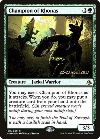 Champion of Rhonas (Promos: Prerelease Cards) Light Play Foil