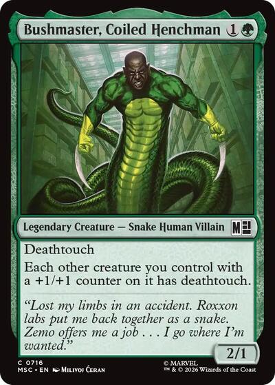 Bushmaster, Coiled Henchman (Commander: Marvel Super Heroes) Near Mint