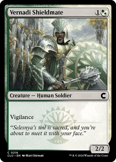 Vernadi Shieldmate (Ravnica: Clue Edition) Light Play