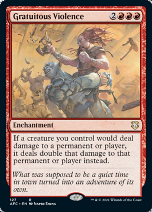 Gratuitous Violence (Commander 2021 Forgotten Realms) Light Play