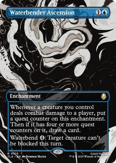 Waterbender Ascension (Borderless) (Avatar: The Last Airbender) Light Play Foil