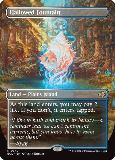 Hallowed Fountain (Borderless) (Lorwyn Eclipsed) Near Mint Foil