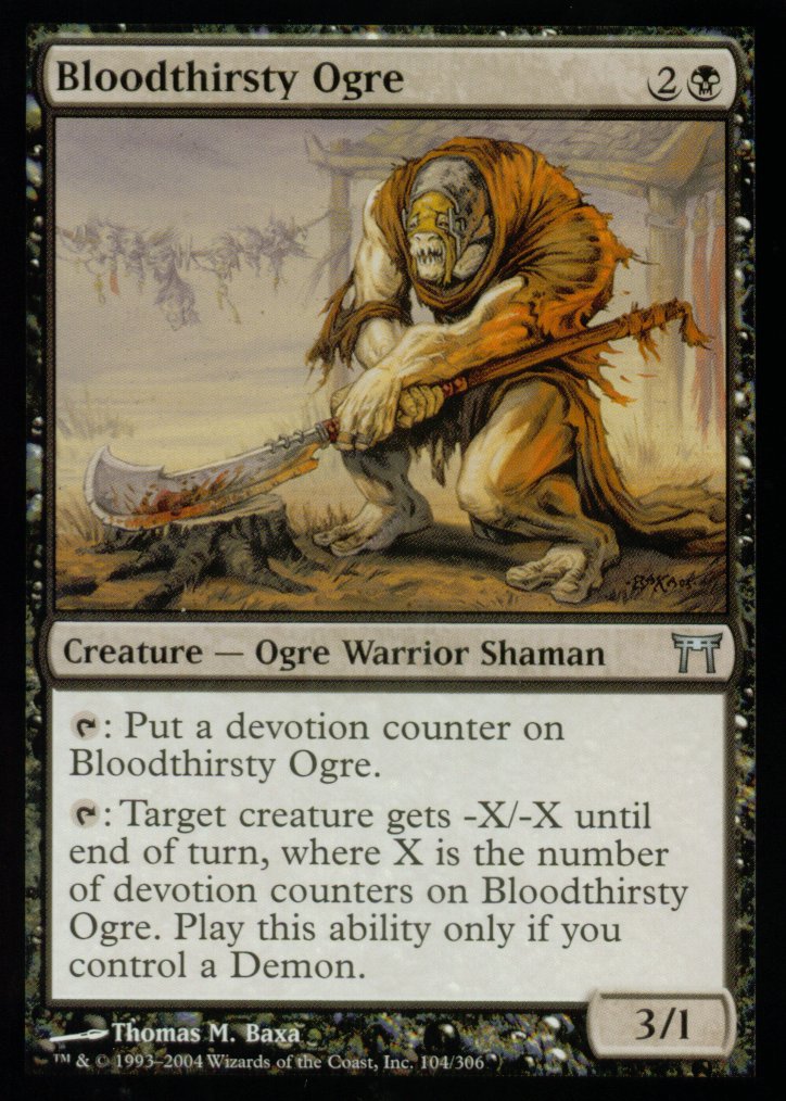 Bloodthirsty Ogre (Champions of Kamigawa) Medium Play