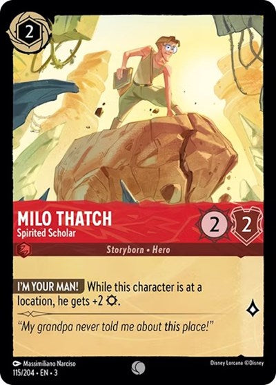 Milo Thatch - Spirited Scholar (Into the Inklands) Near Mint