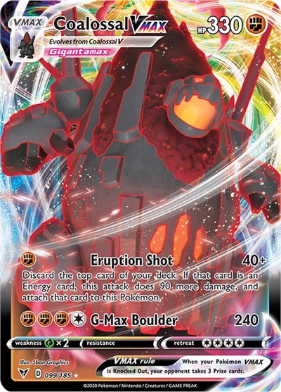 Coalossal VMAX (SWSH04: Vivid Voltage) Near Mint Holofoil