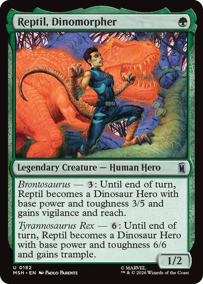 Reptil, Dinomorpher (Marvel Super Heroes) Near Mint Foil