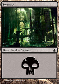 Swamp (295) (Ravnica) Light Play Foil