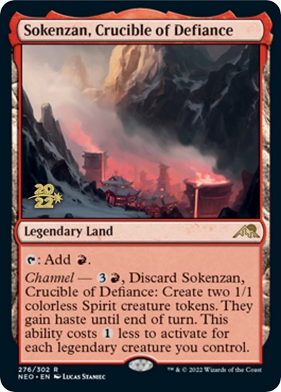 Sokenzan, Crucible of Defiance (Promos: Prerelease Cards) Medium Play Foil