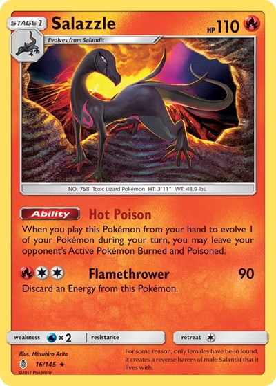 Salazzle (SM - Guardians Rising) Near Mint Reverse Holofoil