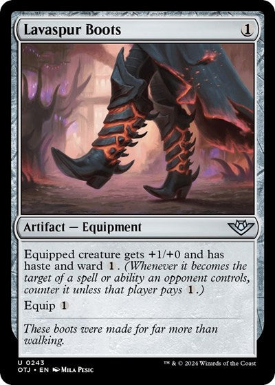 Lavaspur Boots (Outlaws of Thunder Junction) Medium Play Foil