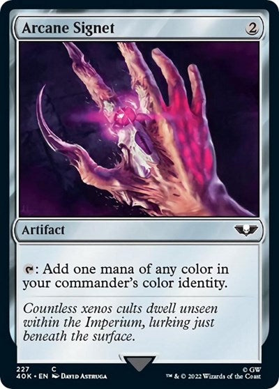 Arcane Signet (227) (Surge Foil) (Universes Beyond: Warhammer 40K) Light Play Foil