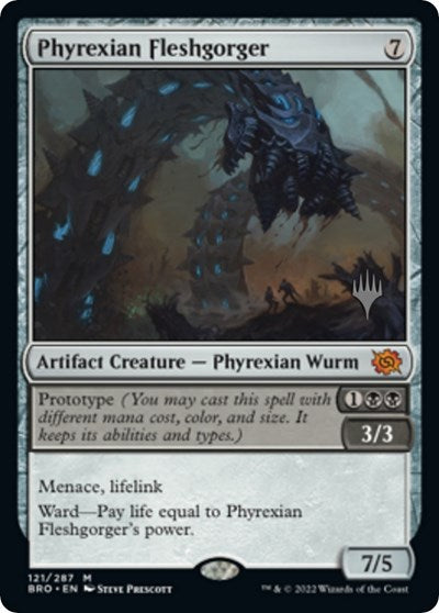Phyrexian Fleshgorger (Promo Pack: The Brothers War) Light Play Foil