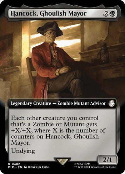 Hancock, Ghoulish Mayor (Extended Art) (Universes Beyond: Fallout) Near Mint