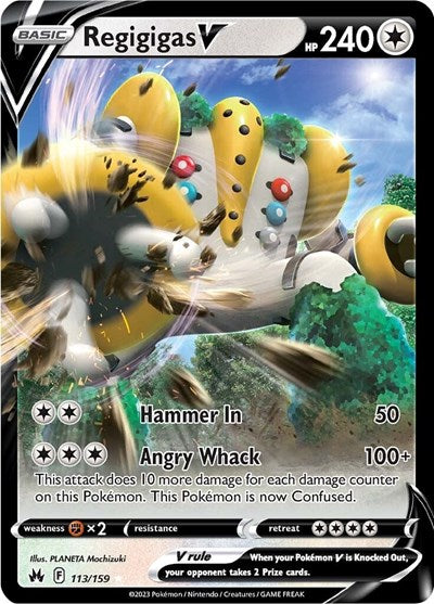 Regigigas V (Crown Zenith) Light Play Holofoil