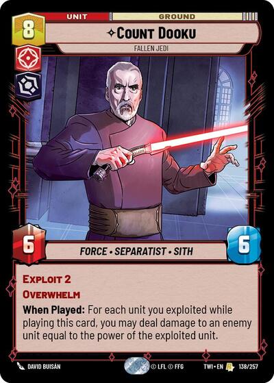 Count Dooku Fallen Jedi (Twilight of the Republic) Near Mint