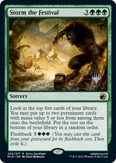 Storm the Festival (Promo Pack: Innistrad: Midnight Hunt) Near Mint Foil