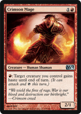 Crimson Mage (Magic 2012 Core Set) Medium Play Foil