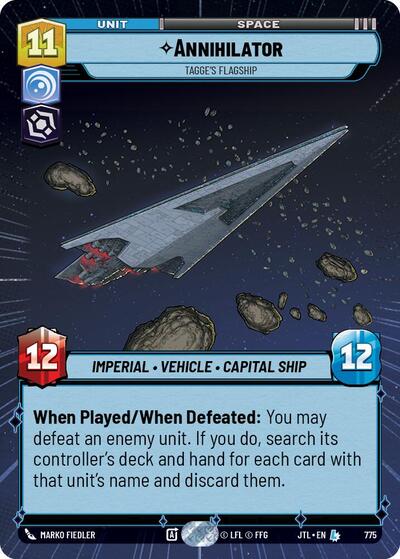 Annihilator Tagge's Flagship (Hyperspace Foil) (Jump to Lightspeed) Near Mint Foil