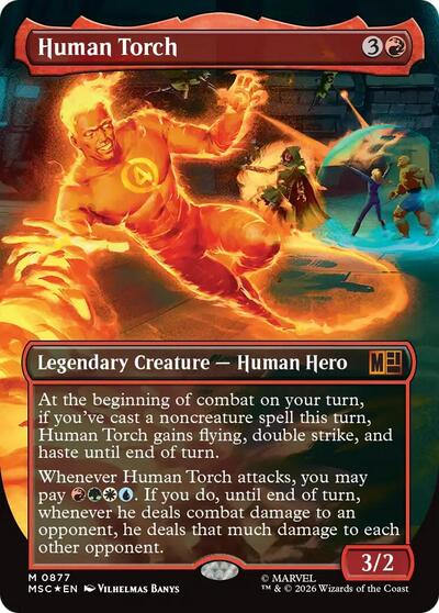 Human Torch  Borderless   Surge Foil|1|0|0.00