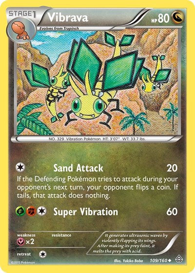 Vibrava (XY - Primal Clash) Light Play Reverse Holofoil