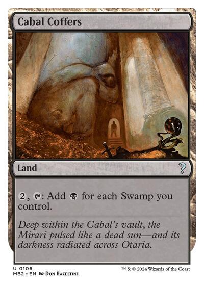 Cabal Coffers (White Border) (Mystery Booster 2) Damaged / Poor