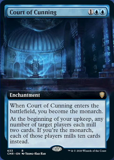 Court of Cunning (Extended Art) (Commander Legends) Light Play Foil