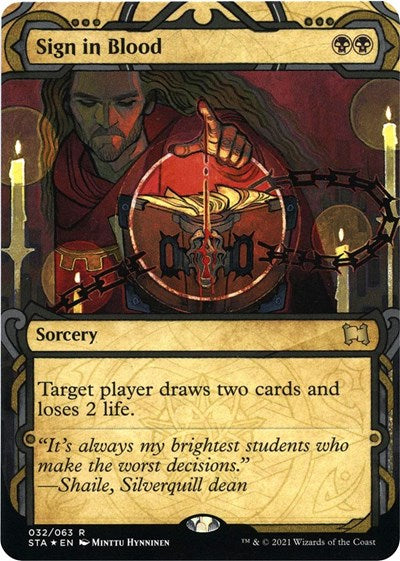 Sign In Blood (Foil Etched) (Strixhaven Mystical Archive) Near Mint Foil