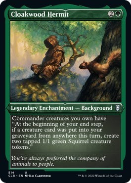 Cloakwood Hermit (Etched Foil) (Commander Legends: Battle for Baldur's Gate) Near Mint Foil