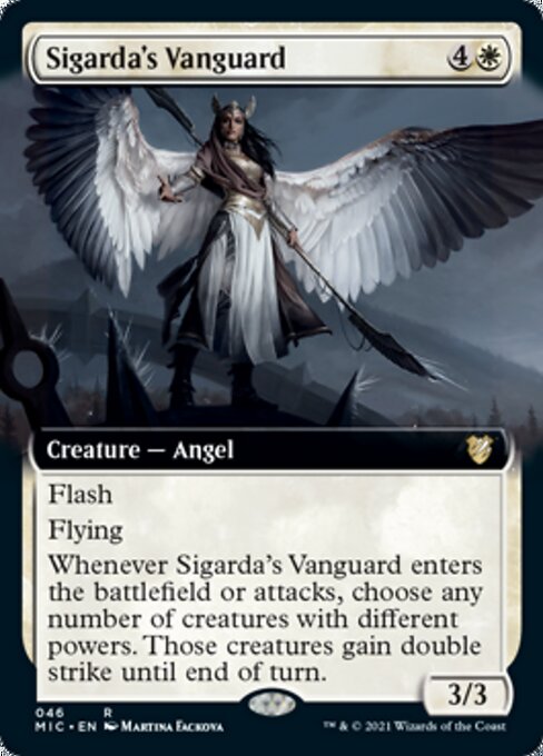 Sigarda's Vanguard (Extended Art) (Commander 2021 Midnight Hunt) Near Mint
