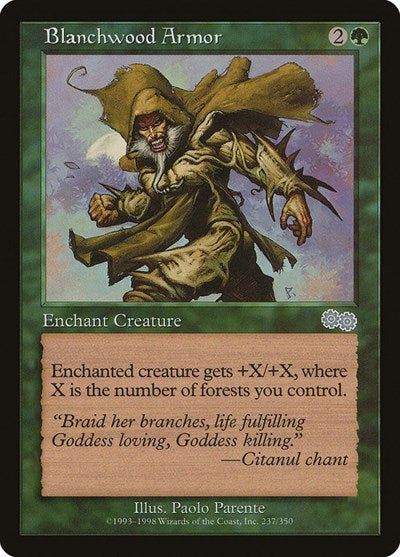 Blanchwood Armor (Urza's Saga) Near Mint