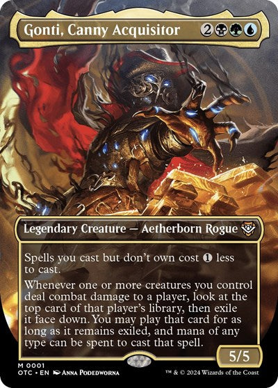 Gonti, Canny Acquisitor (Borderless) (Commander: Outlaws of Thunder Junction) Light Play Foil
