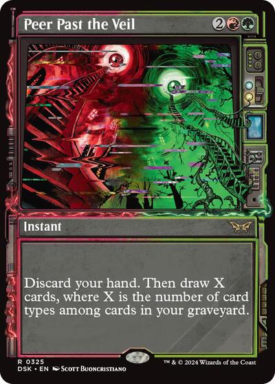 Peer Past the Veil (Showcase) (Duskmourn: House of Horror) Light Play Foil