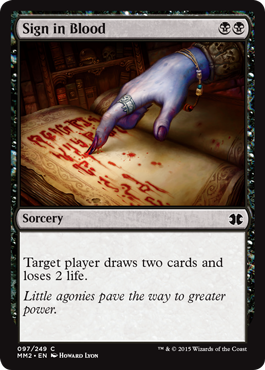 Sign in Blood (Modern Masters 2015) Medium Play Foil