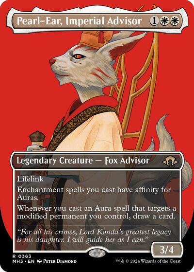 Pearl-Ear, Imperial Advisor (Borderless) (Modern Horizons 3) Light Play