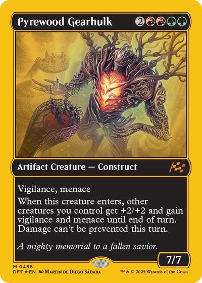 Pyrewood Gearhulk (First-Place Foil) (Aetherdrift) Light Play Foil