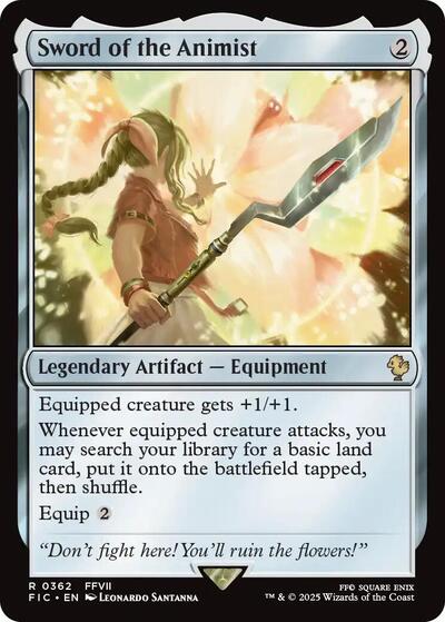 Sword of the Animist (Surge Foil) (Commander: FINAL FANTASY) Near Mint Foil