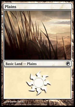 Plains (230) (Scars of Mirrodin) Medium Play Foil