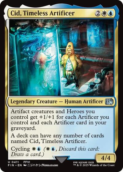 Cid, Timeless Artificer (0411) (Universes Beyond: FINAL FANTASY) Light Play Foil