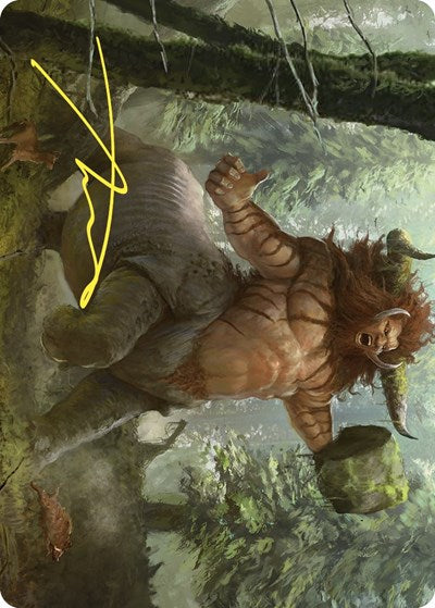 Stonehoof Chieftain Art Card (Gold-Stamped Signature) (Art Series: Commander Masters) Near Mint